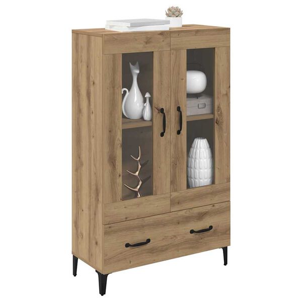 vidaXL Highboard s ladicama Umjetnički hrast 70 x 31 x 115 cm