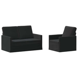 vidaXL Set sofe 2 pcs Crna Bar&scaron;un