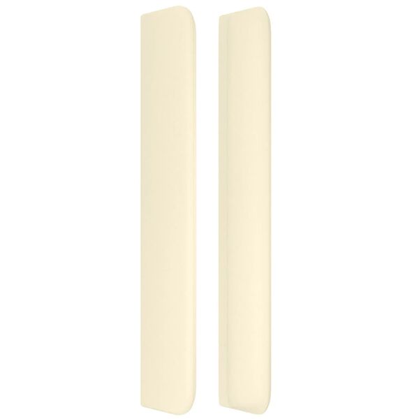 vidaXL Uzglavlje s u&scaron;ima krem 183x16x118/128 cm od umjetne kože