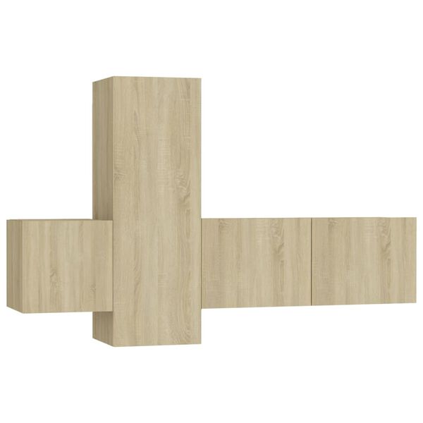 vidaXL 3-dijelni set TV ormarića boja hrasta sonome konstruirano drvo