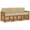 vidaXL Setovi sofa s jastukom 3 pcs Čvrsto drvo akacije