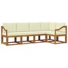 vidaXL Set vanjskih sofa s jastukom 5 pcs Prirodna i krem