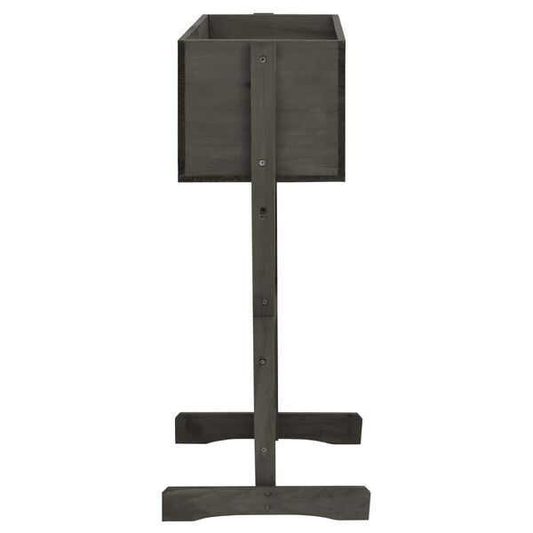 vidaXL Vrtna sadilica s re&scaron;etkom siva 45x30x74 cm od masivne jelovine