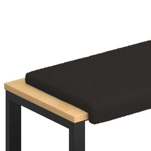 vidaXL Jastučić za klupu Sherpa Tkanina Crna Dubina 35 cm