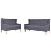 vidaXL 2-dijelni set sofa od tkanine sivi
