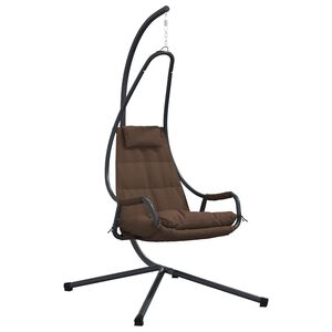 vidaXL Viseća jaja stolica Čelik 94 x 107 x 196,5 cm Boja kafe