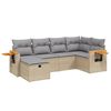 vidaXL 6-dijelni set vrtnih sofa s jastucima bež od poliratana