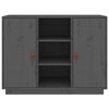vidaXL Komoda siva 100 x 40 x 75 cm od masivne borovine