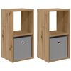 vidaXL Noćni ormarić 2 pcs Umjetnički hrast 30,5 x 27 x 59,5 cm