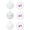 vidaXL Set božićnih kuglica XXL 3 pcs Bijelo Plastika