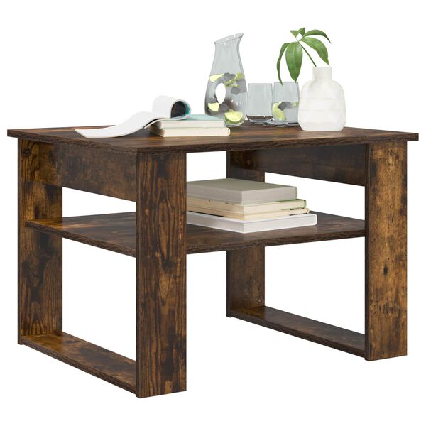 vidaXL Kava Stol Dimljeni hrast 64 x 54 x 44 cm Konstruirano drvo