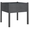 vidaXL Vrtne sadilice 2 kom sive 70 x 70 x 70 cm od masivne borovine