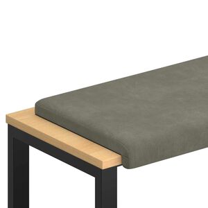 vidaXL Jastučić za klupu Kord Svjetlosiva Dubina 35 cm