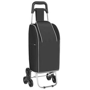 vidaXL Kolica za kupovinu Crna 39,5 x 33 x 93 cm Oxford tkanina