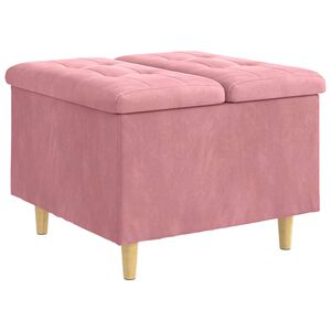 vidaXL Otoman s pohranom Ružičasta 60 x 60 x 45 cm Bar&scaron;un