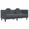 vidaXL 2-dijelni set sofa s jastucima tamnosivi bar&scaron;unasti