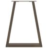 vidaXL Noge za blagovaonski stol V-oblik 2 kom Prirodni čelik 50 x (72-73,3) cm Čelik