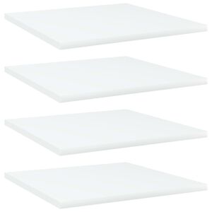vidaXL Police za knjige 4 kom bijele 40x40x1,5 cm konstruirano drvo