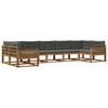 vidaXL Set vanjskih sofa 7 kom. Prirodna i antracit