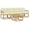 vidaXL Set vanjskih sofa 5 kom. Bijela i krem