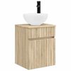vidaXL Umivaonik s policom za zid Hrast sonoma 39 x 35 x 63 cm