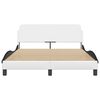 vidaXL Okvir za krevet Dover bijelo-crni 140x200 cm umjetna koža
