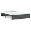 vidaXL Okvir za krevet od masivnog drva sivi 140 x 190 cm