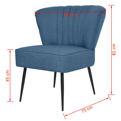 vidaXL Koktel stolica od tkanine plava