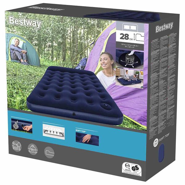 Best Way Zračni krevet Plava 191 x 137 x 28 cm PVC