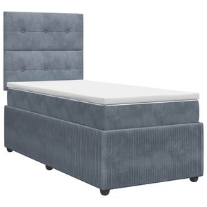 vidaXL Boxspring krevet s madracem Tamnosiva 80 x 200 cm Bar&scaron;un