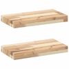 vidaXL Plutajuće police 2 kom 60x20x4 cm Neobrađeno puno drvo akacije