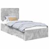 vidaXL Krevetna konstrukcija s ladicama Betonski sivi 70 x 190 cm