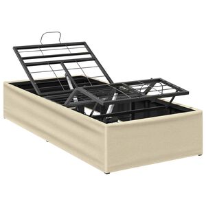 vidaXL Električni podesivi okvir kreveta Krem 200 x 80 x 33,5 cm Čelik