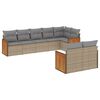 vidaXL 8-dijelni set vrtnih sofa od poliratana s jastucima bež