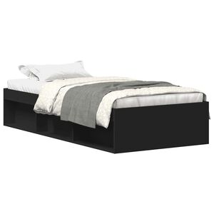 vidaXL Okvir kreveta crni 90 x 190 cm