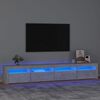 vidaXL TV ormarić s LED svjetlima siva boja betona 240x35x40 cm