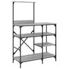 vidaXL Pekarski stalak siva boja hrasta 90x40x132 cm od drva i metala