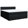vidaXL Krevet s oprugama i madracem crni 180x200 cm od tkanine