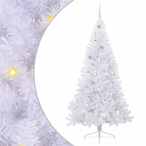 vidaXL Umjetno božićno drvce s stalakom Bijelo 210 cm PVC i čelik