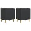 vidaXL Noćni ormar 2 pcs Crna 43 x 34,5 x 50 cm Konstruirano drvo