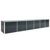 vidaXL Povi&scaron;ena vrtna gredica pocinčani čelik 480x80x77 cm antracit
