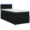 vidaXL Boxspring krevet s madracem Crna 90 x 190 cm Tkanina