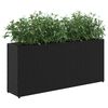 vidaXL Vrtne sadilice s 2 posude 2 kom crne 90 x 20 x 40 cm poliratan