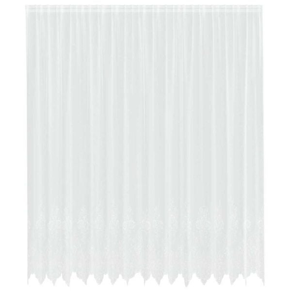 vidaXL Čipkasta zavjesa sa zavjesama Bijelo 260 x 400 cm Poliester