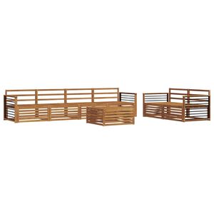 vidaXL Set vanjskih sofa 7 pcs Prirodna Čvrsto drvo akacije