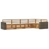 vidaXL Set vanjskih sofa 5 pcs Prirodna 331 x 172,5 x 73 cm