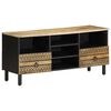 vidaXL TV ormarić crni 100x33,5x46 cm Puno grubo drvo Mango