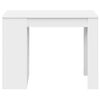 vidaXL Stol s ladicom i policom bijeli 102x62x77,5 cm izrađeno drvo