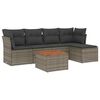 vidaXL 6-dijelni set vrtnih sofa od poliratana s jastucima sivi