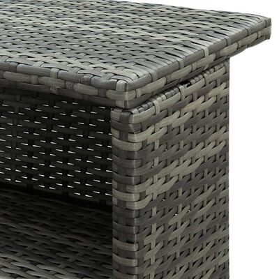 vidaXL Vrtni barski stol sivi 120 x 55 x 110 cm od poliratana